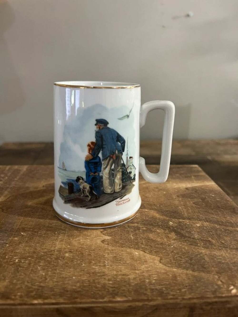 Norman Rockwell Looking Out to Sea Mug